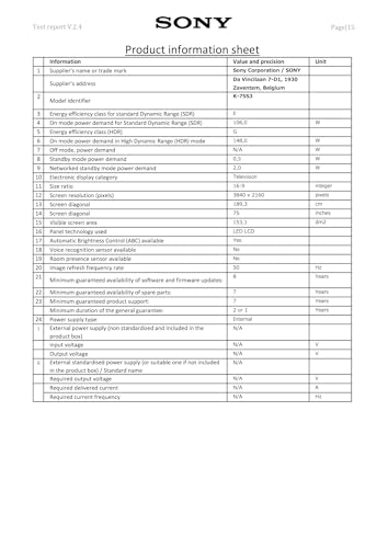 Sony BRAVIA, KD-65X75WL, 65 Inch, LED, Smart TV, 4K HDR, Google TV, ECO PACK, BRAVIA CORE, Narrow Bezel Design