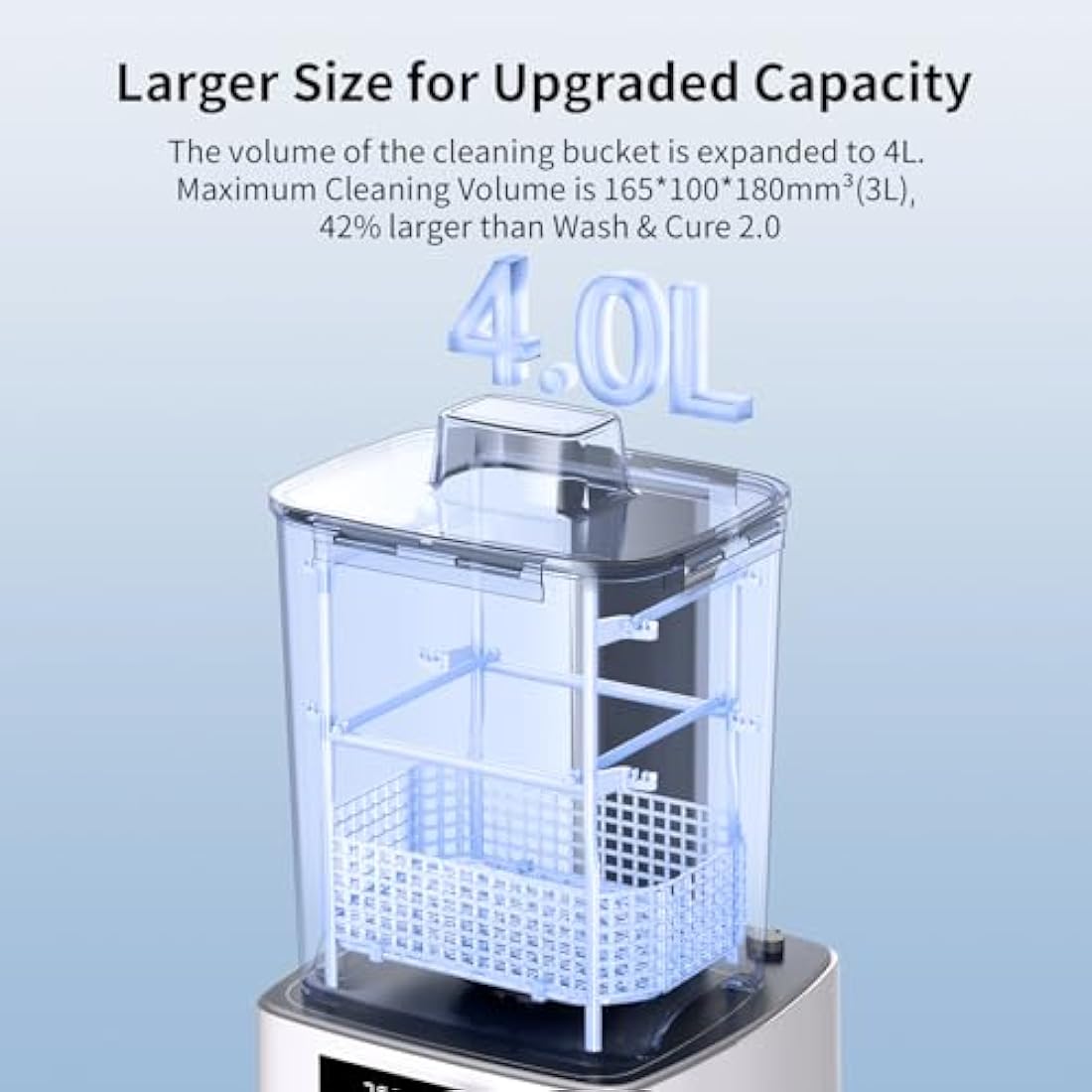 ANYCUBIC Wash and Cure 3 Station, 2 in 1 Wash & Cure Machine for ANYCUBIC Photon Mono Mars LCD/SLA/DLP Resin 3D Printing Models with Dual Cleaning Modes and Uniform Curing, Washing Size 165x100x180mm³