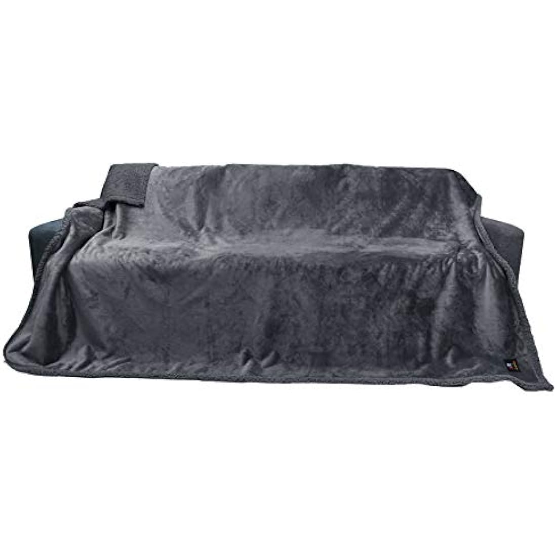 luciphia Waterproof Pet Blanket, Fluffy, Double Layer, Compact, Dog Blanket, Cat Puppy, Dark Grey, XL (145 x 216 cm)