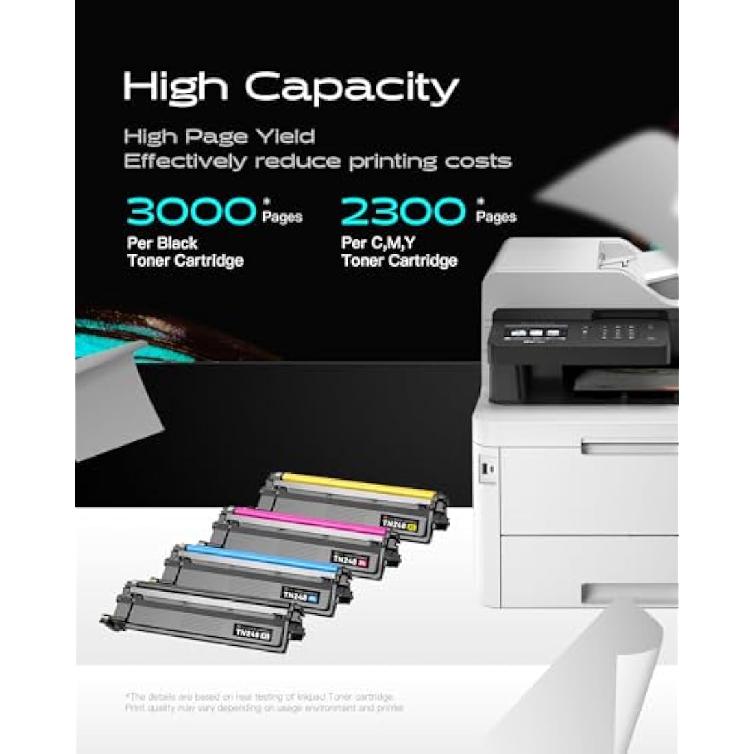 iNKPAD TN248XL Toner Cartridge Replacement Brother TN248XL TN248 TN248CMYK Compatible for Brother HL-L3220CWE DCP-L3520CDWE MFC-L8390CDW MFC-L8340CDW HL-L8230CDW HL-L8240CDW MFC-L3740CDWE (4 Pack)