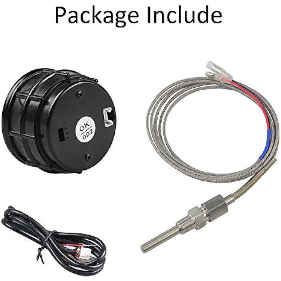 Mintice Universal Car Automotive 2" 52mm Digital Blue LED Light Display Exhaust Gas Temperature Gauge Meter EGT EXT Sensor