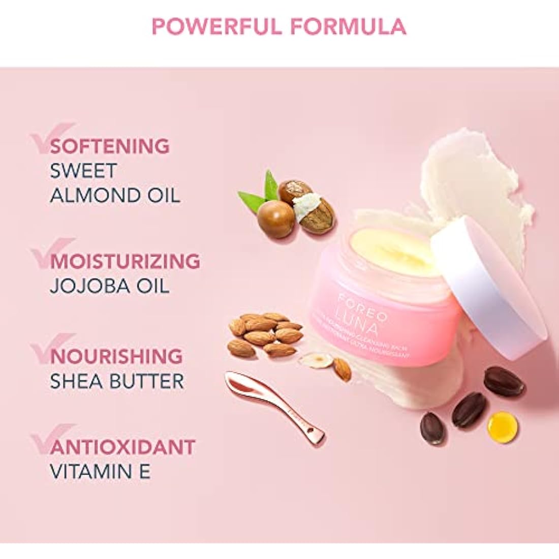 FOREO LUNA Cleansing Balm - Gentle Make Up Remover - Waterless Face Cleanser - Eye Makeup Remover - Vegan - Cleansing Oil - Hydrating Cleanser - Vitamin E & Shea Butter - All Skin Types - 75ml