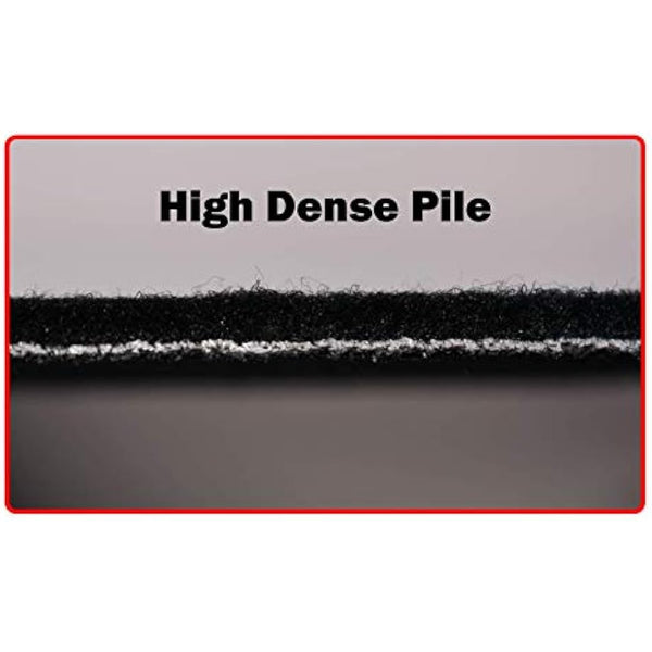 Lusso Floor Carpet Mats for Car | Tailored/Compatible to Fit Ford Kuga 2008 to 2012 | with unique logos Carpet | Front & Rear with Heel Pad | 4-Piece Set (Red edging)