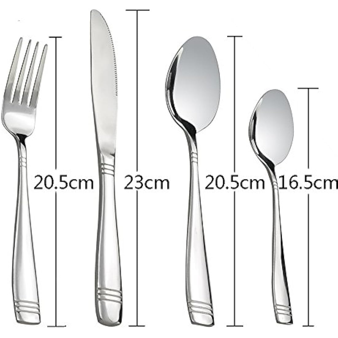 Dynko 48 Pieces Stainless Steel Cutlery Set, Service for 12 Persons