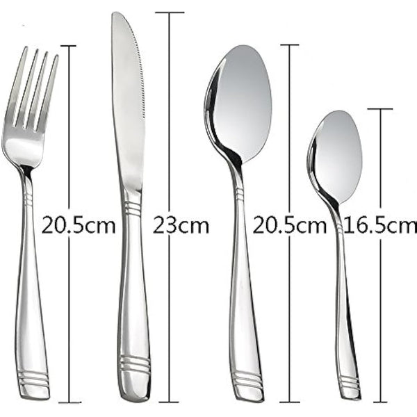 Dynko 48 Pieces Stainless Steel Cutlery Set, Service for 12 Persons