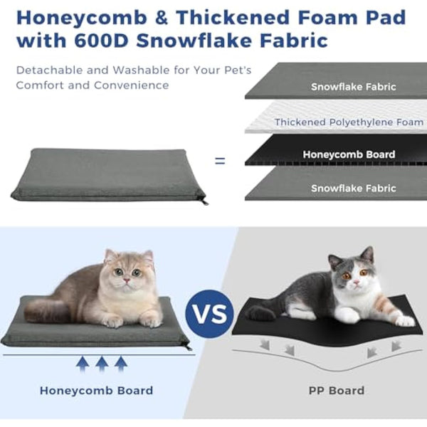 Apollo Walker Cat Carrier and Dog Carrier, for Large and Small Cat Pets (2-15 kg), Breathable Mesh Pet Carrier, Ideal for Hiking, Travel, and Outdoor Activities (Gray)