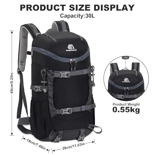 jianyana Hiking Backpack Waterproof 30L Foldable Rucksack Lightweight Camping Bag skiing climb mountains Camping Trekking Hiking Walking Cycling Climbing Outdoor Sports for Women Men