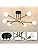 Hudi Fyier Modern Chandelier Light Fixtures, Creative Semi Flush Mount Ceiling Light, Pendant Lighting for Living Room Bedroom Dining Room Kitchen Office (6-Light)