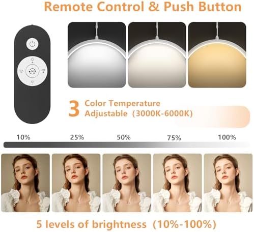 Half Moon Light,Beauty Lamp Floor Standing,Lash Light for Eyelash Extensions,360° Rotating Light Head,3 Color Temperature,Half Moon Ring Lamp for Eyelash Extensions, Tattoo,Skincare Eyebrows.