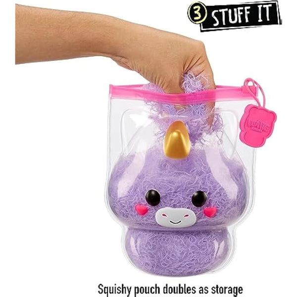 Fluffie Stuffiez Small Collectible Plush - UNICORN - Suprise Reveal Unboxing with ASMR Fidget DIY Fur Pulling, Ultrasoft Fluff - Great for Kids Ages 4+