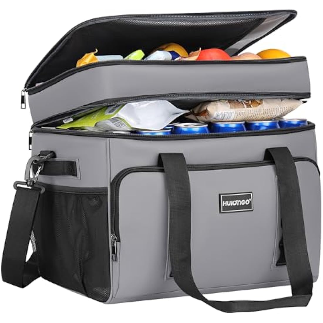 Hulongo Cool Bag Insulated Cooler Bag Waterproof Picnic Double Thermal Bag For Camping, Travel, Grocery Shopping & Fishing, 42L