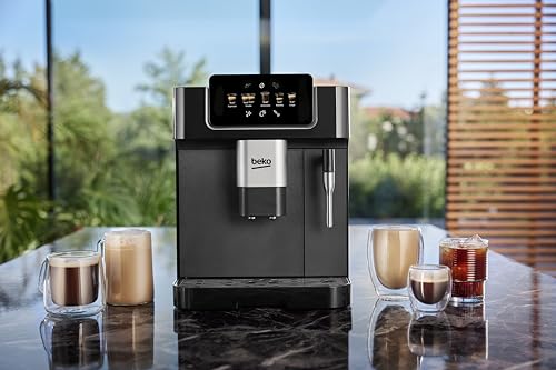 Beko Bean to Cup Coffee Espresso Machine CaffeExperto CEG7304X | Milk Jug | Colour Touch Screen Panel | 19 Bar Pressure, 2 Coffee Nozzles | Fully Automatic, Silver