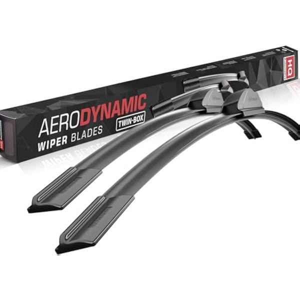 HQ Automotive Wiper Blade for 22+14-inch CHEVROLET Matiz, Spark; HYUNDAI Getz; MITSUBISHI Attrage (2018-onwards) Mirage, Space Star; NISSAN Juke, Micra, Pixo; SUZUKI Alto Front Set, AD41-221