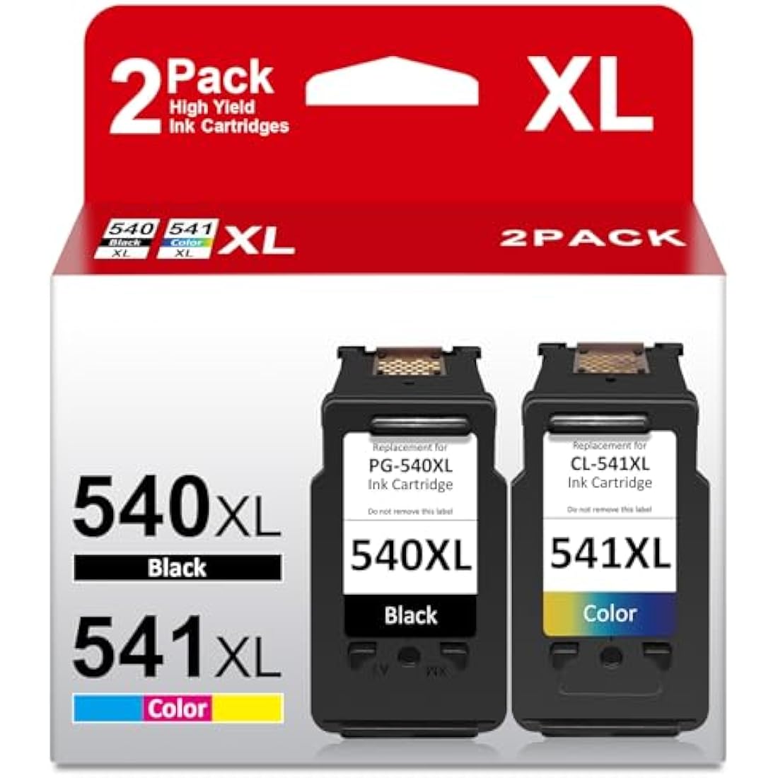 540XL 541XL Twin Pack Compatible for Canon 540 and 541 Ink Cartridges, Cannon 540 541 Printer Ink for Canon TS5150 Ink Cartridges for Pixma TS5150 MG3650s MG3600 MG3650 TS5151 MX475 MG4250 MG3250