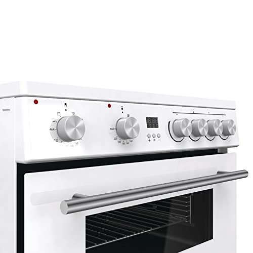 Hisense HDE3211BBUK 60cm Electric Cooker with Ceramic Hob-Black , A Rated Double Oven