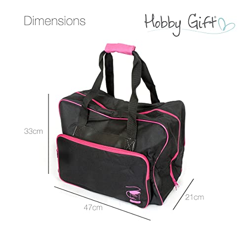 Hobby Gift Groves MR4660/FUC | Black Sewing Machine Bag | 43 x 35 x 22cm, Fushsia