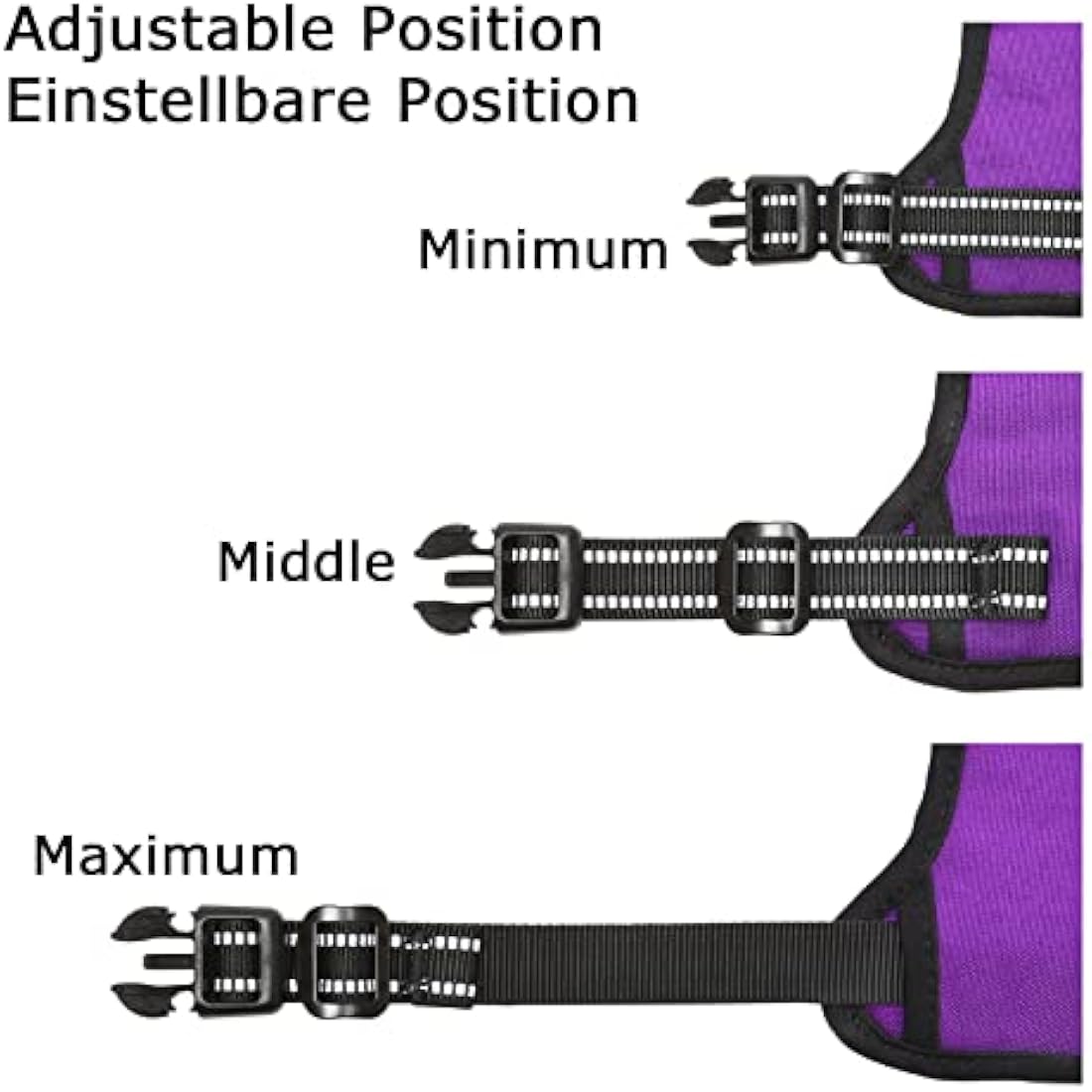 HEELE Dog Harness, No Pull Dog Harness Small, Release on Neck, Reflective Adjustable Dog Harness with Front Back 2 Leash Attachments and Soft Padded Control Handle for Dogs Walking Training, Purple, S