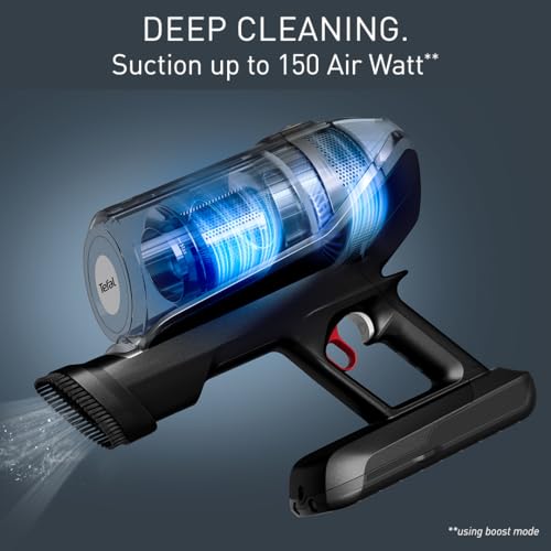 Tefal Cordless Stick Vacuum Cleaner X-Force 12.60 – 45 min Runtime, Handheld & Flexible Vacuum Cleaner, Pet & Car Tool, Red, TY98A2GO