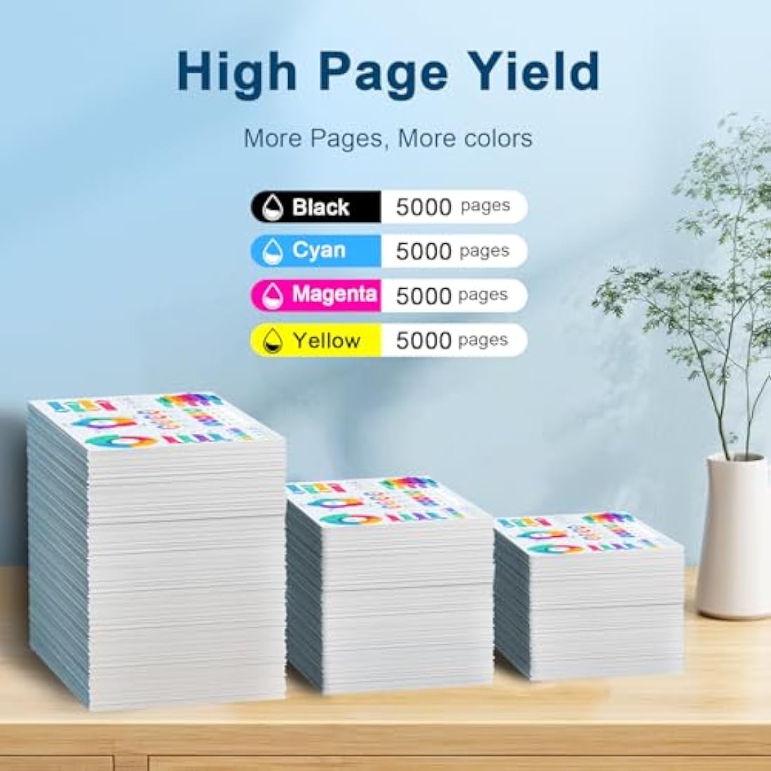 Jagute T9451 Ink Cartridges Compatible with Epson T9451 T9452 T9453 T9454 for Epson WorkForce Pro WF-C5210 WF-C5210DW WF-C5290 WF-C5290DW WF-C5710 WF-C5710DWF WF-C5790 WF-C5790DWF Printers (4 Pack)