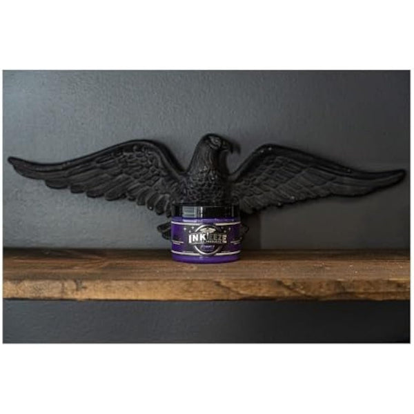 INK-EEZE Purple Glide Tattoo Ointment – Non-Petroleum, Essential Oil Infused Formula - For Artist and Aftercare - Vegan, Cruelty Free - 6oz jar