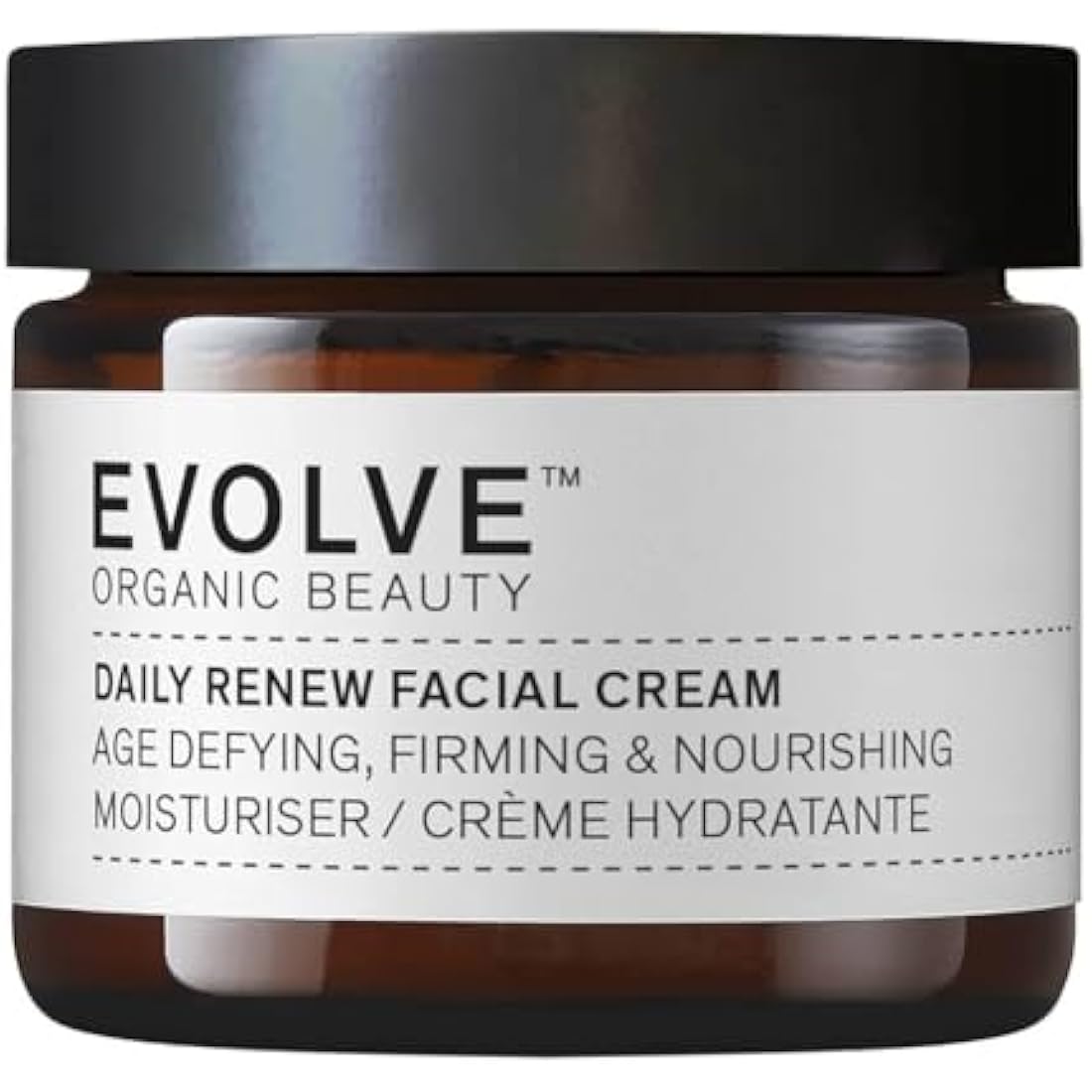 Evolve Organic Beauty - Daily Renew Facial Cream with anti-ageing Peptides, Hyaluronic Acid, vitamin E | Certified Organic Vegan Clean Beauty (2 oz | 60 mL) - For Normal to dry skin