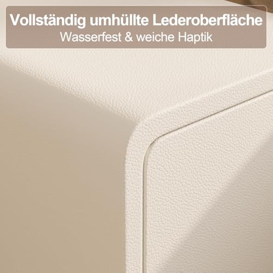 AQIMUELE Small Bedside Table, Narrow Bedside Cabinet with Drawers，Pre-assembled Slim Bedside Table with Leather Surface for Bedroom, 30cm (White)