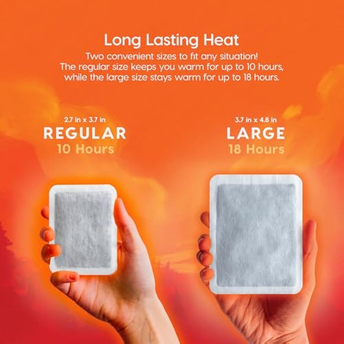 IRIS USA Hand Warmers – Large, 60 Individual Warmers, Long-Lasting Up to 18 Hours for Warm and hot Hands - On The Go, Disposable, 4-Year-Lasting Handwarmers for Hands and Feet, Winter Essentials