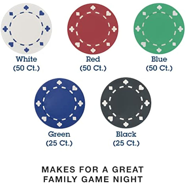 11.5 Gram Suited Poker Chip Set in Wooden Carousel and Gift Quality Retail Packaging by Brybelly