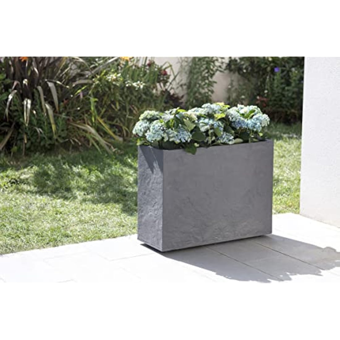 EDA Loft Planter L, Pebble Grey, 78,5 x 29,5 x 60 cm