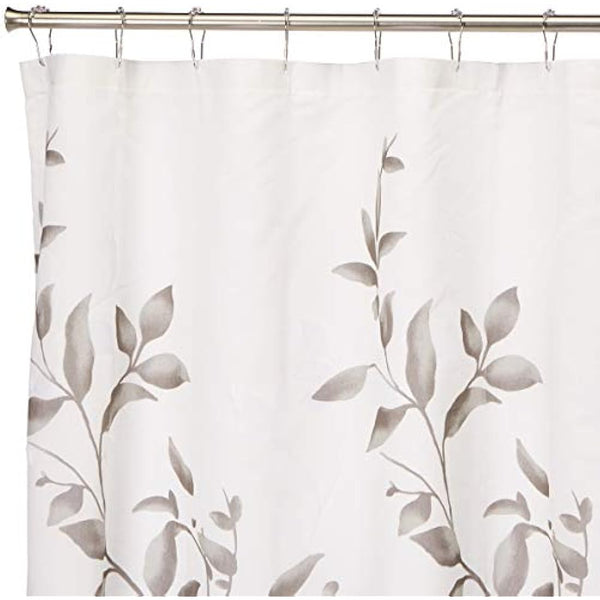 Madison Park Cecily Botanical Modern Shower Curtain, Contemporary Design Water Repellent Shower Curtains for Bathroom, 72 X 72, Grey