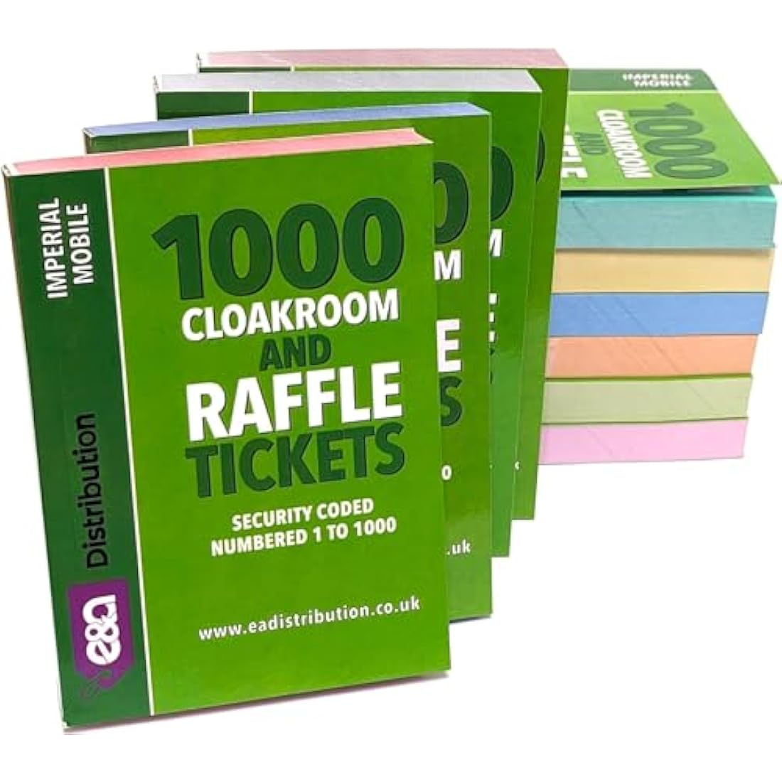 4 x Books of Cloakroom and Raffle Tickets - 1 -1000 Tombola Draw Numbered Charity Events Prize Draw Lucky Draw
