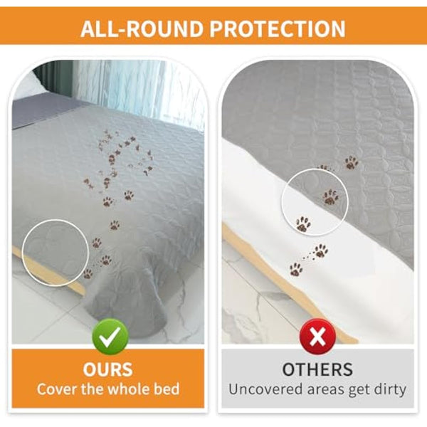 PICK FOR LIFE Waterproof Dog Blanket For Bed, 2 Packs 97×190cm Dog Blankets Washable Soft Reversible Puppy Blankets Anti Scratches Dirty for Bed Sofa Furniture