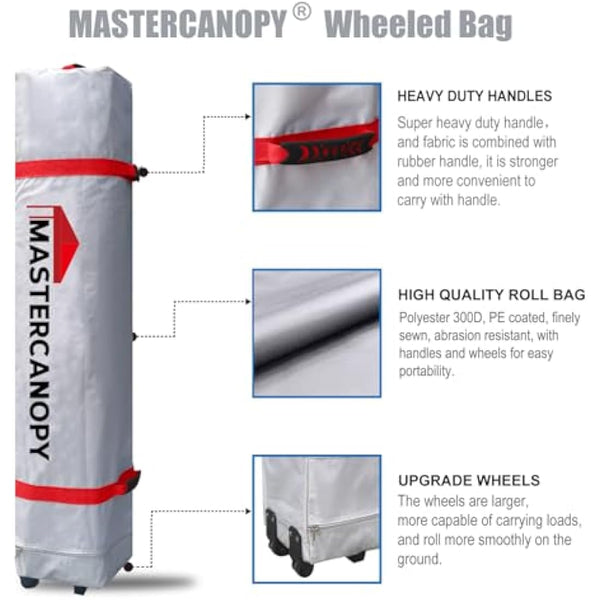 MASTERCANOPY Durable Ez Pop-up Gazebo Tent with Roller Bag (3x3M,Khaki)