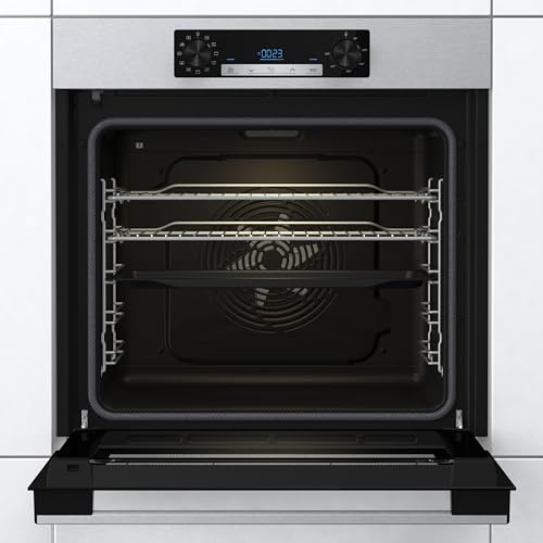 Hisense BI64211PB 77 Litre Built In Electric Single Oven With Pyrolytic Cleaning, Pizza Mode, Multiphase Cooking- Black 22x23x23 inches (LxWxH) - A+ Rated, Extra Large