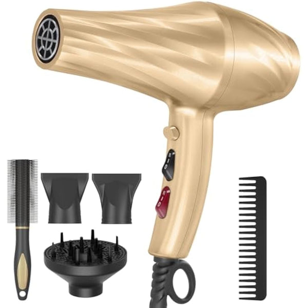 Jooayou Hair Dryer, 3000W Fast Drying Ionic Hairdryer for Women Men, Salon Professional Blow Dryer with Diffuser for Curly and Straight Hair