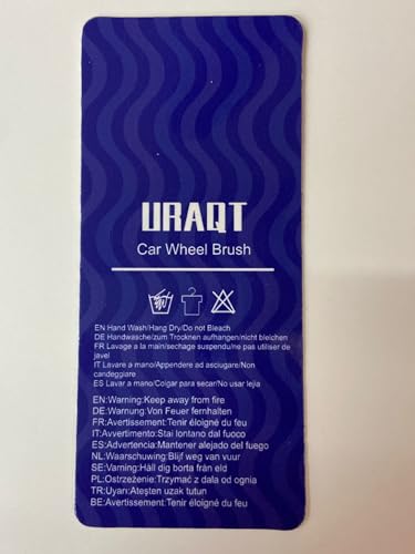 URAQT Car Wheel Brush, No Metal Wheel and Rim Detailing Brush, Car Wheel Cleaning Brush, Soft Dense Alloy Wheel Brush, Suitable for Wheels and Rims of Cars/Motorcycles/Bicycles (Black)