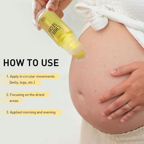 Organic Body Oil - Roll-on Massage - 100% Natural Ingredients and Vegan - Prevents and Reduces Stretch Marks - Improves Skin Elasticity - Nourishing and non-Sticky - Orange Blossom Scent - 100ml