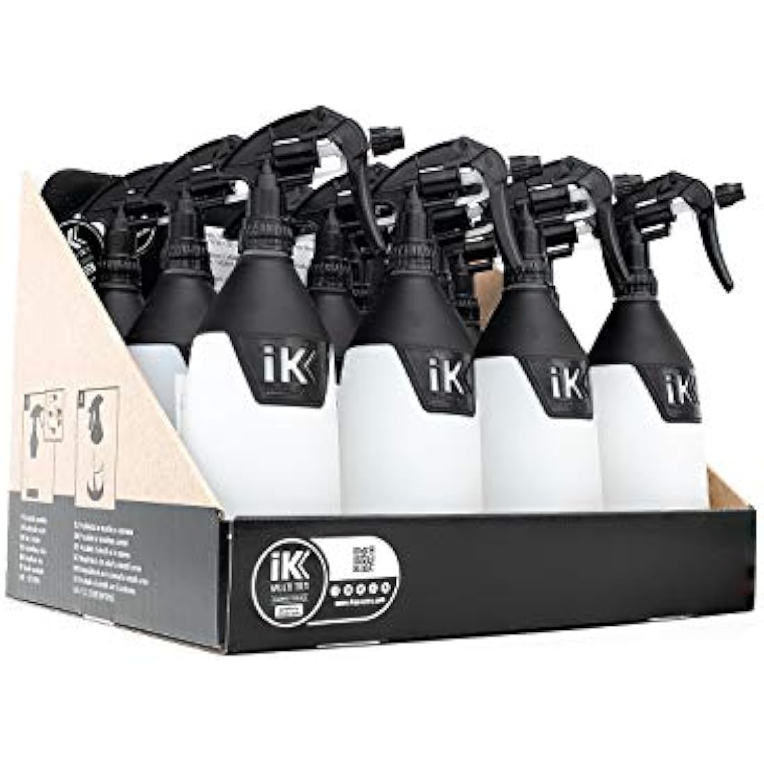 iK Goizper - Multi TR 1 Trigger Sprayer - Acid and Chemical Resistant, Commercial Grade, Adjustable Nozzle, Perfect for Automotive Detailing and Cleaning (Case of 12)