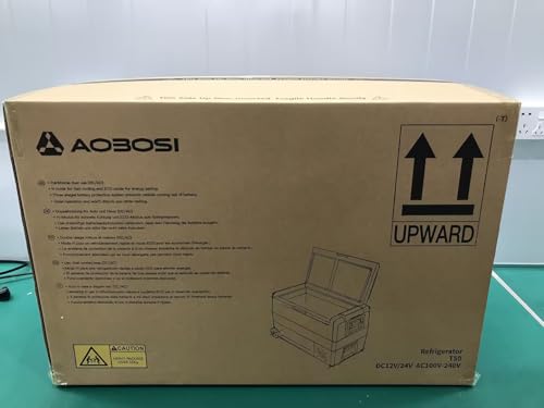 AAOBOSI Compressor Camping Fridge 95L, Car Fridge Dual Zone with 12/24V DC and 100-240V AC, -20°C to 20°C Portable Freezer for Car, Campervan, Lorry, Truck, Boat