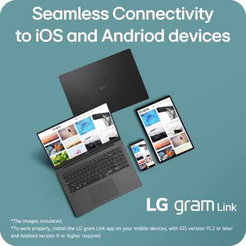 LG gram 16Z90TL - 16 Inch 2.5K IPS Ultra-Lightweight Laptop, Intel Core Ultra 7 256V 47TOPS NPU - EVO Edition, 16GB RAM, 1TB SSD, Windows 11 Home, gram Hybrid AI, Copilot+ PC, Black (2025)