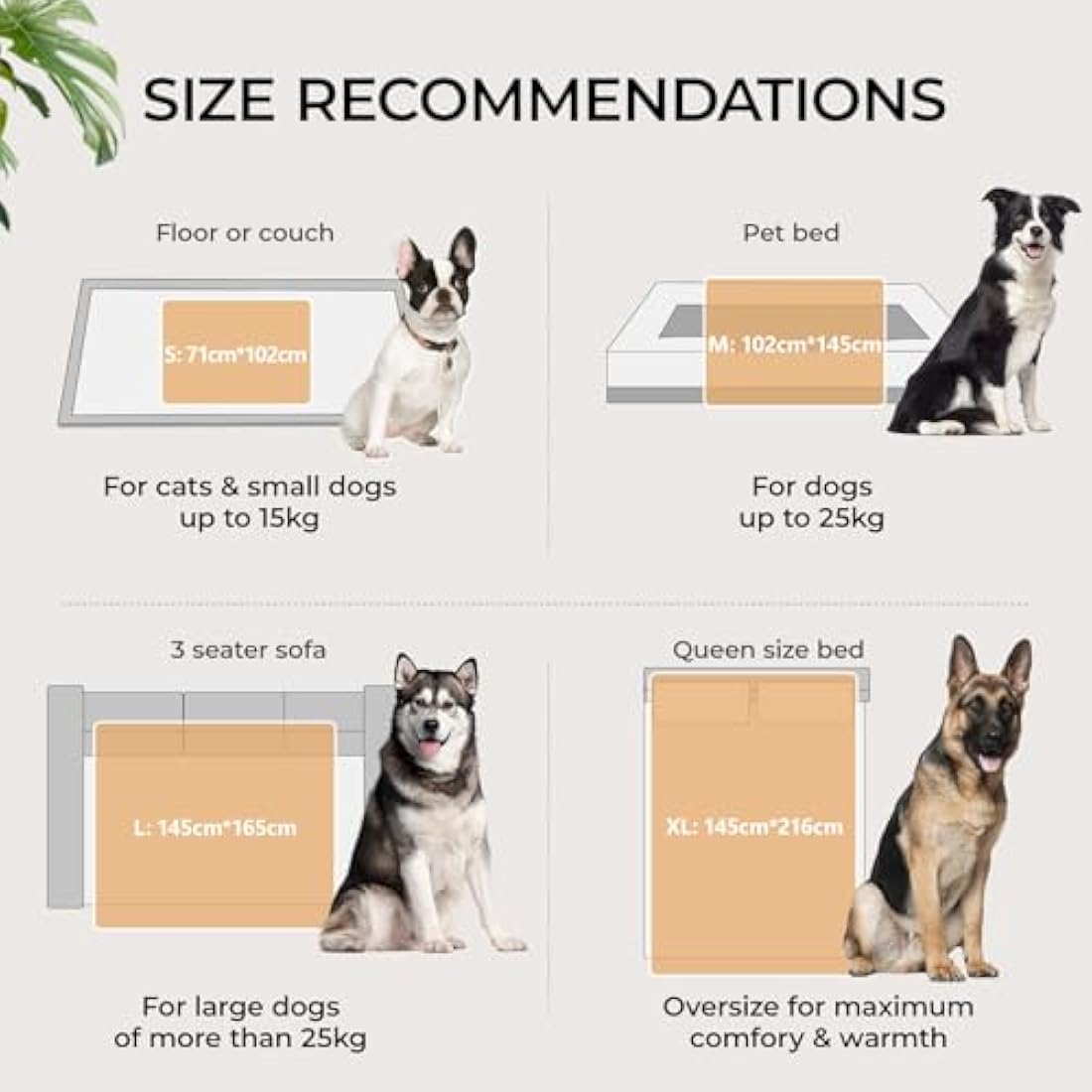 luciphia Waterproof Dog Blanket, Washable Blanket for Dogs Cats, Anti-Pee Large Size, Sherpa Fleece Sofa Protector for Dogs Grey XL (145 * 216cm)