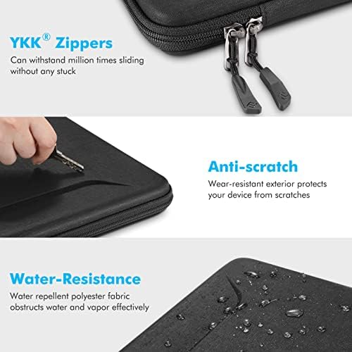 FINPAC Protective Laptop Hard Shell Sleeve Case for 13.6-inch MacBook Air M3/A3113 2024 M2/A2681 2022, Macbook Pro 14 2024-2021, 13.3" MacBook, Shockproof Carrying Bag Cover for 11" iPad Pro/Air 2024,