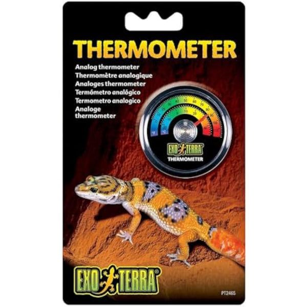 Exo Terra Dial Thermometer, Black & Gray