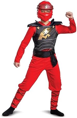 DISGUISE Unisex Kid's Lego Official Red Kai Ninjago Costume