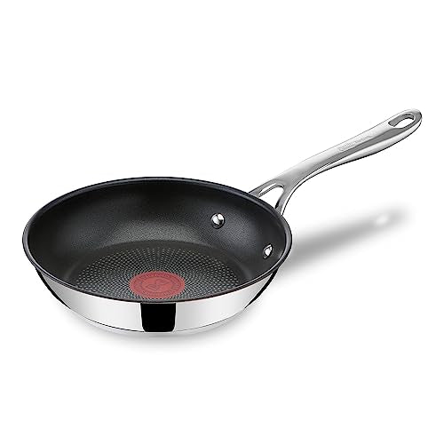 Jamie Oliver by Tefal Cook's Direct, Stainless Steel, Non-Stick Frying Pan 28 cm, Induction Compatible, 10-Year Guarantee, Oven Safe