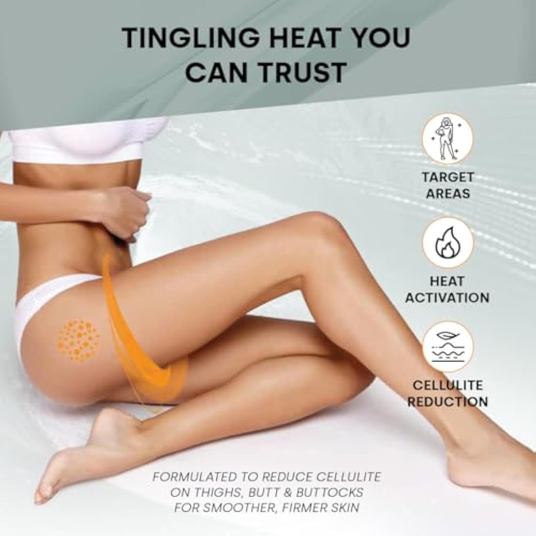 GUAM FIR Slimming Cellulite Cream for Thigh & Buttocks – 200ml Hot Tourmaline Skin Firming Cream – Lipo-Reducing Stubborn Anti-Cellulite Treatment – Reduce Imperfections, Improve Firmness & Elasticity