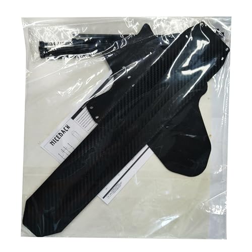 NICEDACK Mudguards Mountain Bike, 2 Pieces Mudguard Fit 20-29 Inch MTB Mudguard Front and Rear Compatible Bicycle Splash Guard