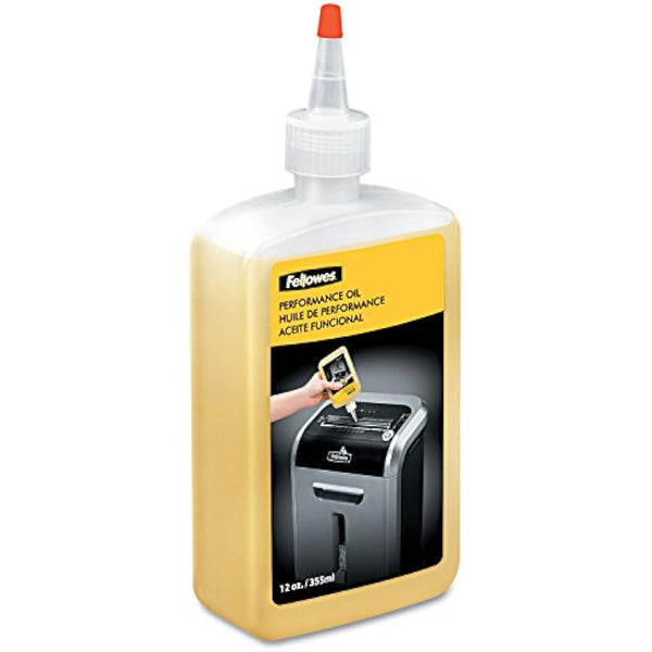 Fellowes Electronics Oil Shredder Bottle with Extended Nozzle, Light Amber, Single, 355 ml