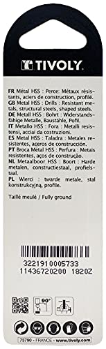 Tivoly 11436720300 TX Metal Drill Bit Diameter 3.0 mm Pack of 2