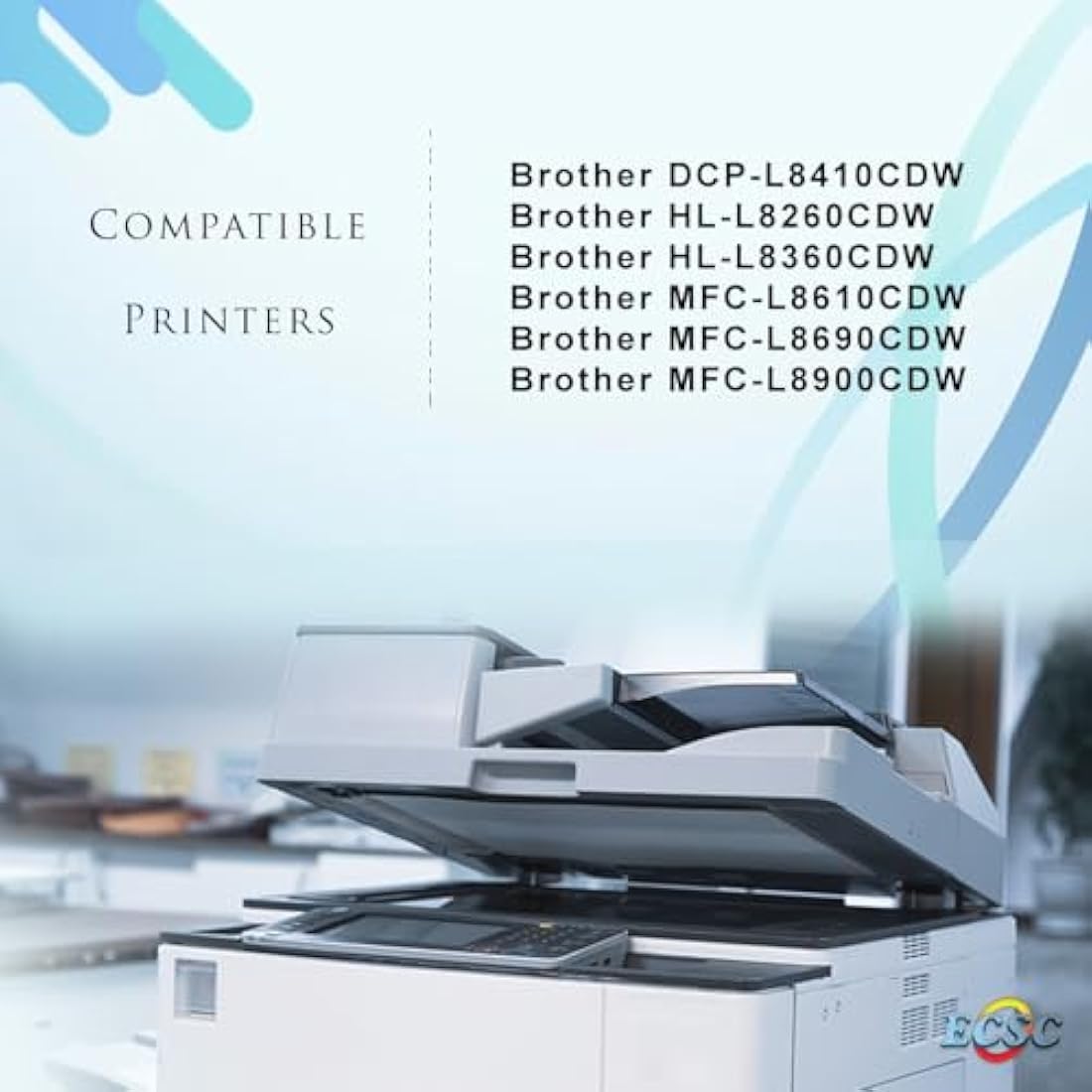 ECSC Compatible Toner Cartridge Replacement for Brother DCP-L8410CDW HL-L8260CDW HL-L8360CDW MFC-L8690CDW MFC-L8900CDW TN423B TN423C TN423M TN423Y (Black/Cyan/Magenta/Yellow, 4-Pack)